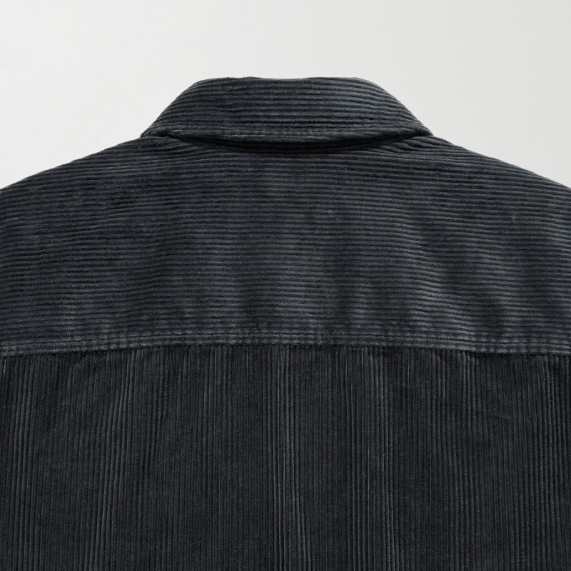 Uniqlo Corduroy Work Long-sleeve Overhemd Heren Grijs | 933113