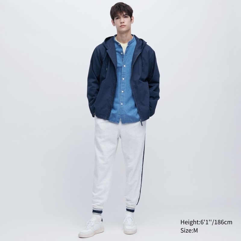 Uniqlo Cotton Parka Heren Blauw | 1415147