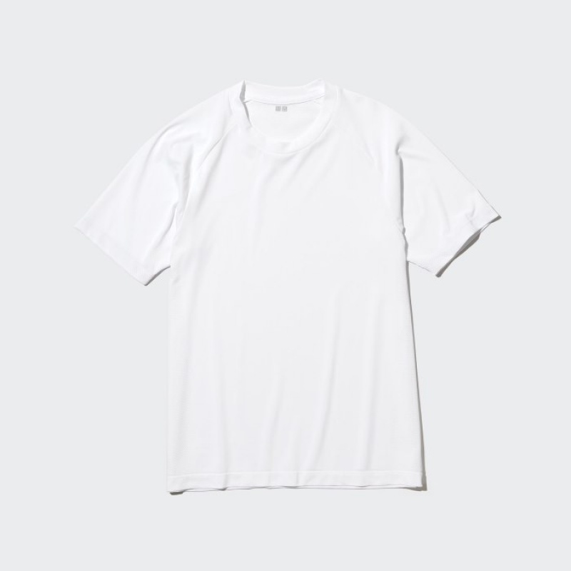 Uniqlo DRY-EX Crew Neck Short-Sleeve Printed T-shirts Dames Wit | 7103860