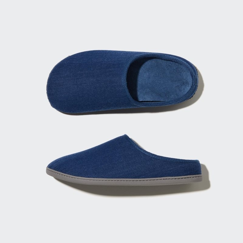 Uniqlo Denim Like Room Rubber Sole Pantoffels Heren Donkerblauw | 2780993