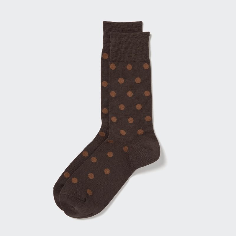 Uniqlo Dotted Sokken Heren Bruin | 7226533