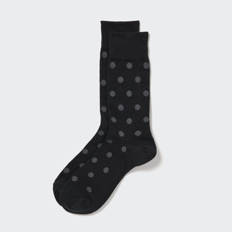 Uniqlo Dotted Sokken Heren Zwart | 3776872