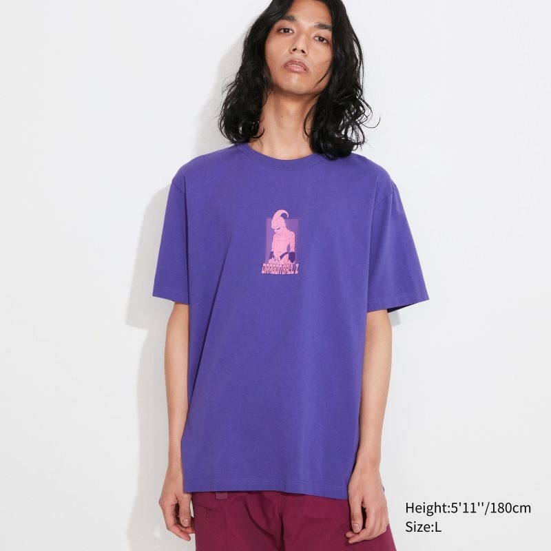Uniqlo Dragon Ball Ut Short-sleeve Graphic T-shirts Heren Paars | 5894901
