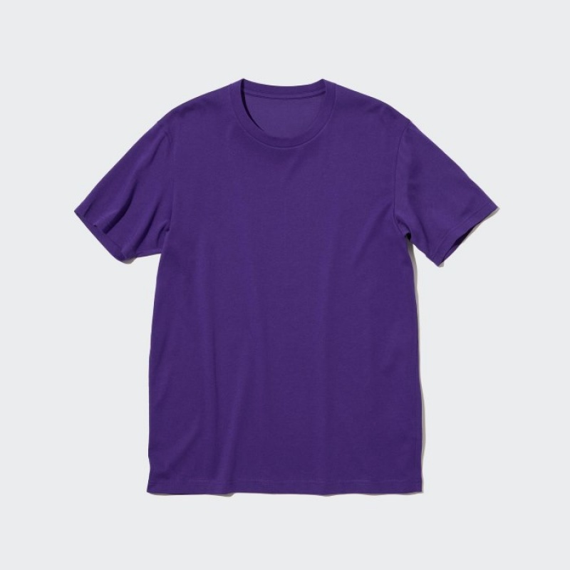 Uniqlo Dry Color Crew Neck Short-Sleeve T-shirts Dames Paars | 4005775
