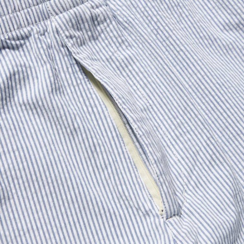 Uniqlo Dry Stretch Seersucker Easy Korte Broek Heren Blauw | 8297848