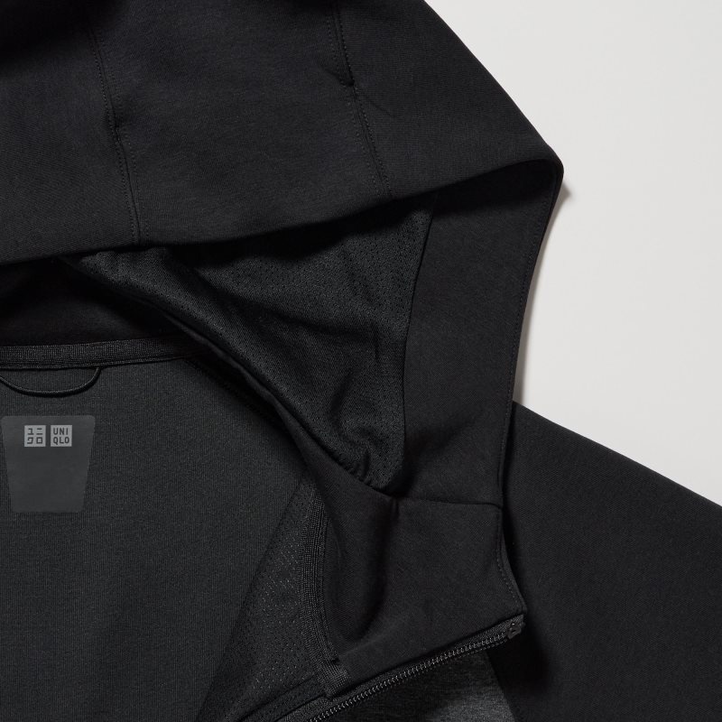 Uniqlo Dry Stretch Sweat Full-zip Color Block Hoodie Heren Grijs | 4810612