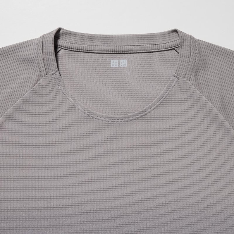 Uniqlo Dry-ex Crew Neck Short-sleeve Lightweight T-shirts Heren Grijs | 1615627