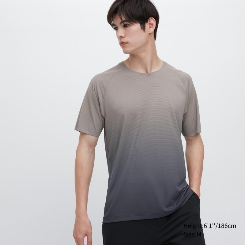 Uniqlo Dry-ex Crew Neck Short-sleeve Lightweight T-shirts Heren Grijs | 1615627