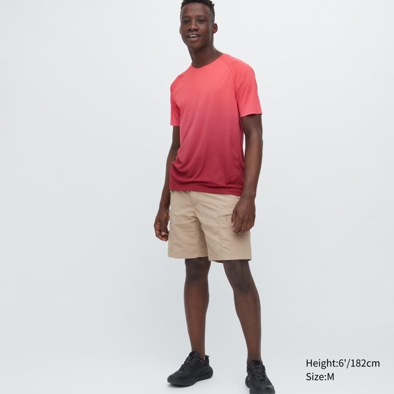 Uniqlo Dry-ex Crew Neck Short-sleeve Lightweight T-shirts Heren Rood | 1084972
