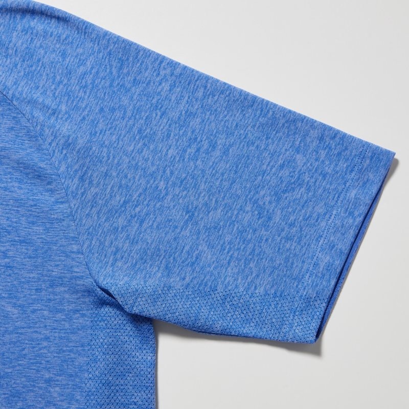 Uniqlo Dry-ex Crew Neck Short-sleeve T-shirts Heren Blauw | 5264402
