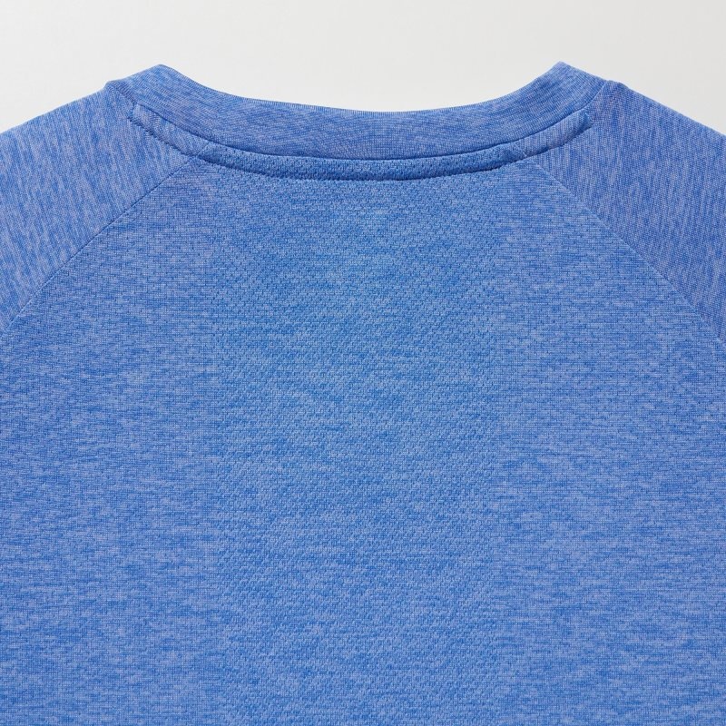 Uniqlo Dry-ex Crew Neck Short-sleeve T-shirts Heren Blauw | 5264402