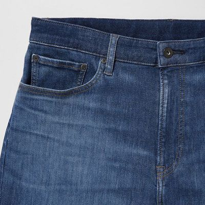 Uniqlo EZY Ultra Stretch Jeans Dames Blauw | 3975953