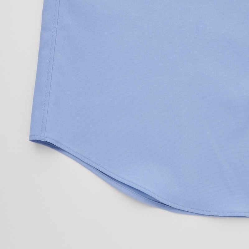 Uniqlo Easy Care Stretch Slim Fit Long-sleeve Overhemd Heren Blauw | 3630787