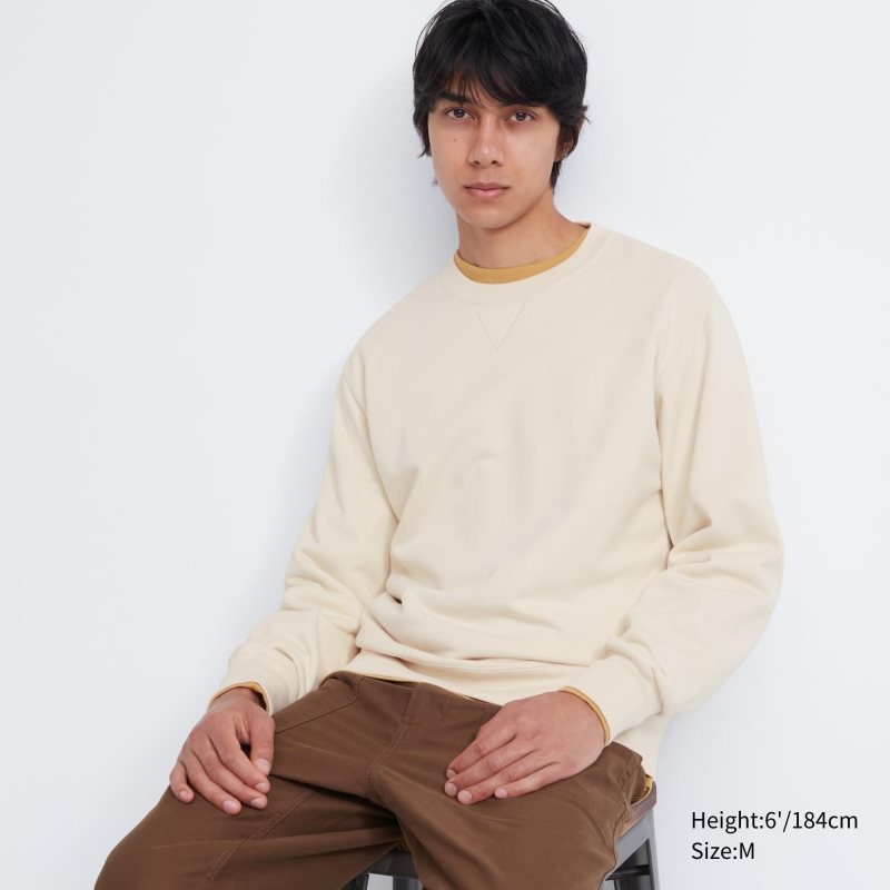 Uniqlo Elegant Sweatshirts Heren Beige | 7173499