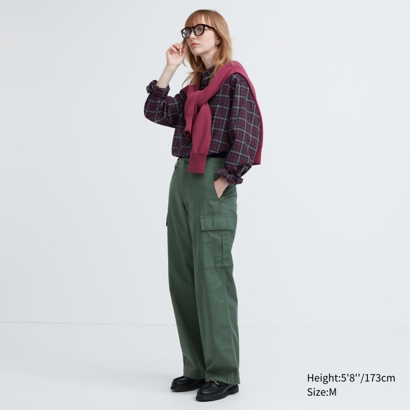 Uniqlo Extra Fine Cotton Broadcloth Checked Long-sleeve Overhemd Heren Bordeaux | 9310063