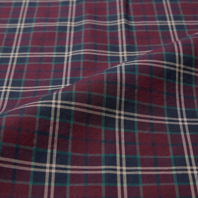 Uniqlo Extra Fine Cotton Broadcloth Checked Long-sleeve Overhemd Heren Bordeaux | 9310063