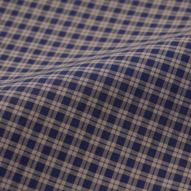 Uniqlo Extra Fine Cotton Broadcloth Checked Long-sleeve Overhemd Heren Bruin | 5946019