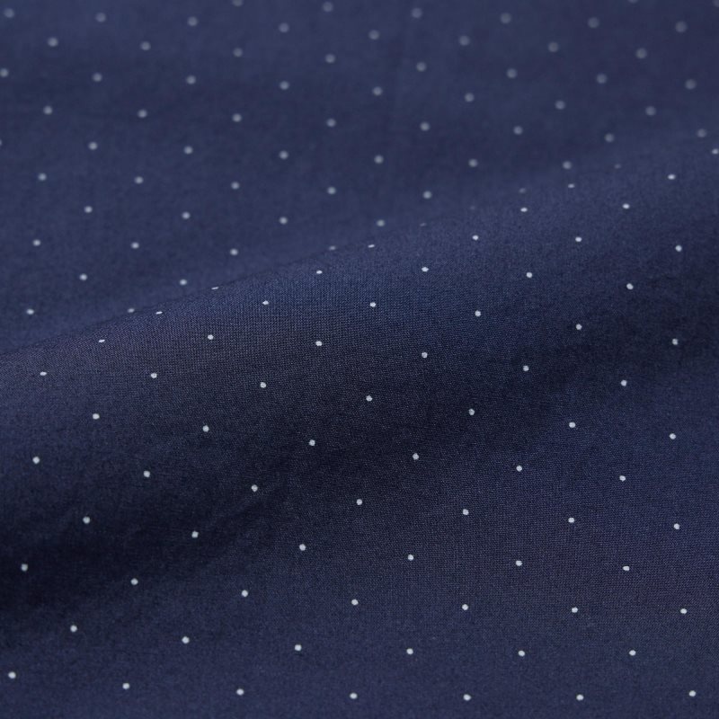 Uniqlo Extra Fine Cotton Broadcloth Dotted Long-sleeve Overhemd Heren Donkerblauw | 7578080