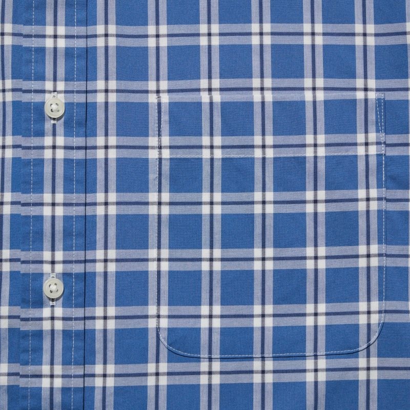 Uniqlo Extra Fine Cotton Broadcloth Long-sleeve Overhemd Heren Blauw | 3973005