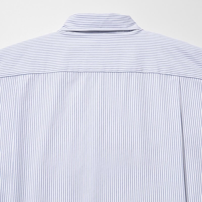 Uniqlo Extra Fine Cotton Broadcloth Long-sleeve Overhemd Heren Wit | 7175868