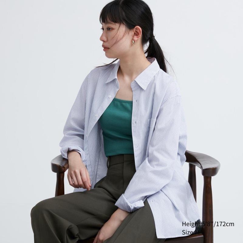 Uniqlo Extra Fine Cotton Broadcloth Long-sleeve Overhemd Heren Wit | 7175868