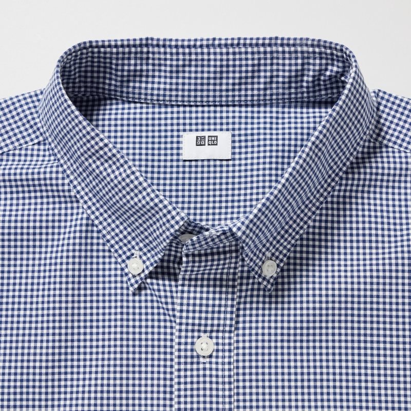 Uniqlo Extra Fine Cotton Broadcloth Long-sleeve Overhemd Heren Blauw | 3776407