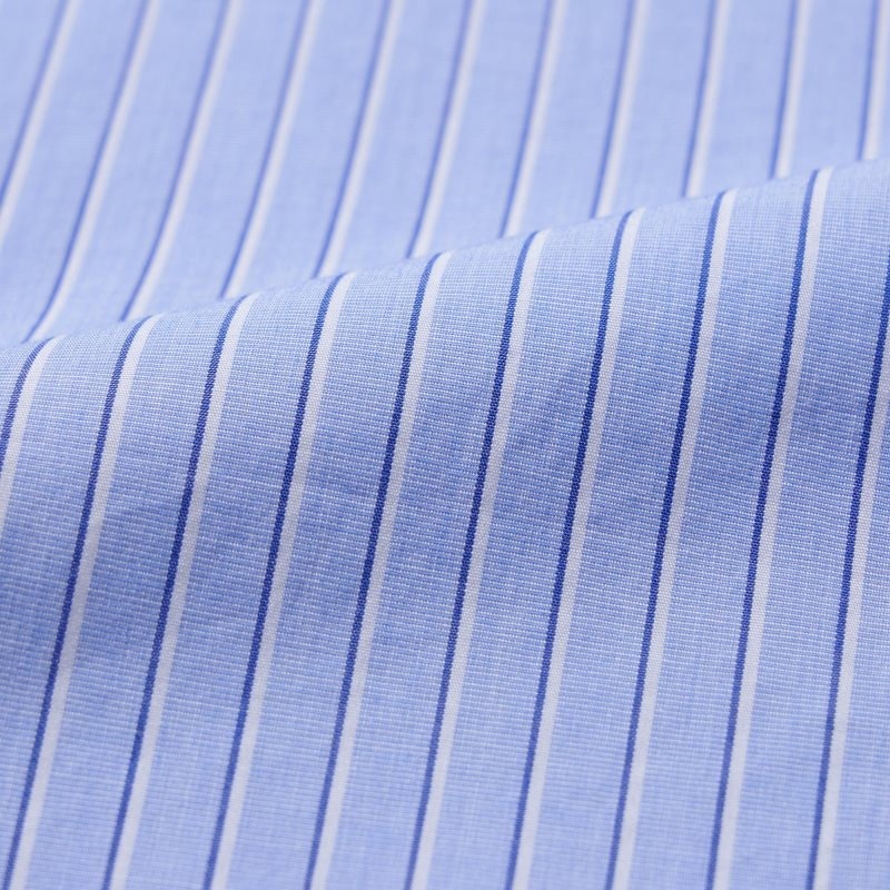 Uniqlo Extra Fine Cotton Broadcloth Striped Long-sleeve Overhemd Heren Blauw | 5781818