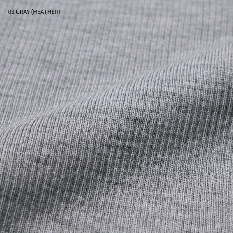 Uniqlo Extra Fine Merino Ribbed Turtleneck Long-Sleeve Truien Dames Grijs | 1169434