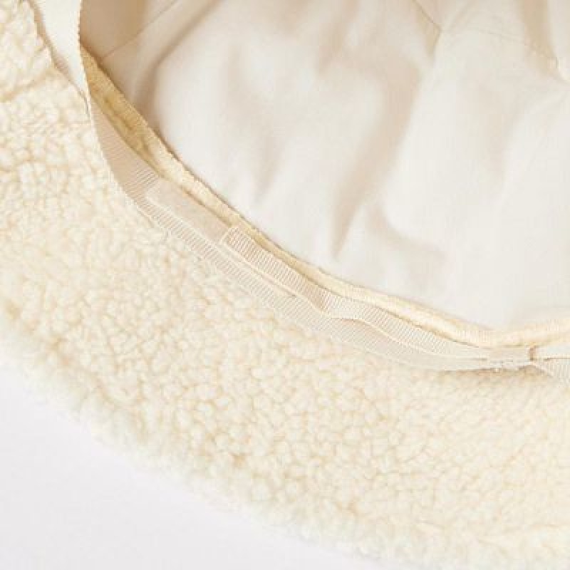 Uniqlo Faux Shearling Adjustable Hoeden Dames Wit | 4427520