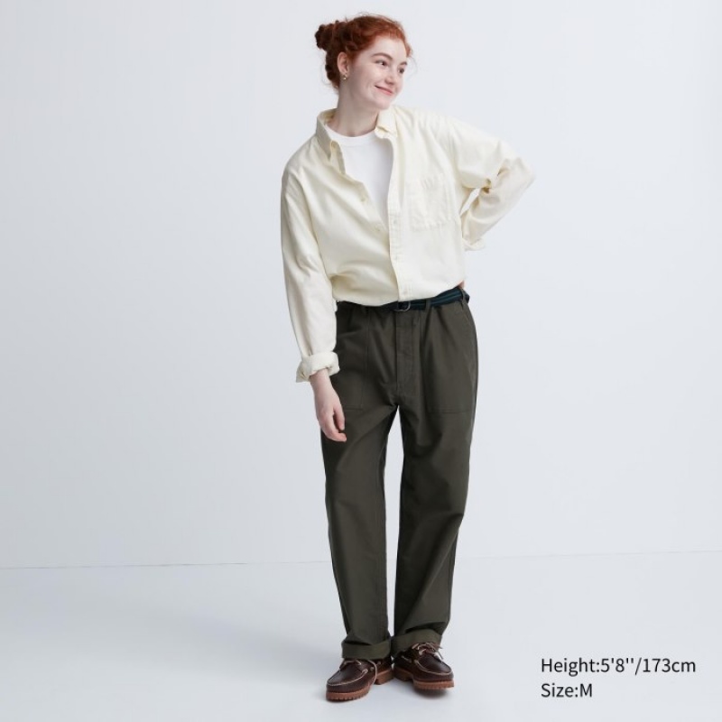 Uniqlo Flannel Casual Overhemd Dames Wit | 8074948