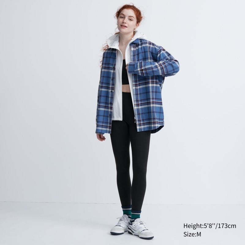 Uniqlo Flannel Checked Long-sleeve Overhemd Heren Blauw | 4508868