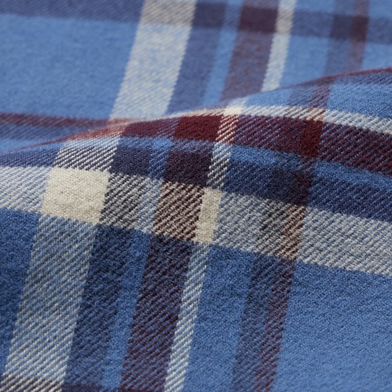 Uniqlo Flannel Checked Long-sleeve Overhemd Heren Blauw | 4508868