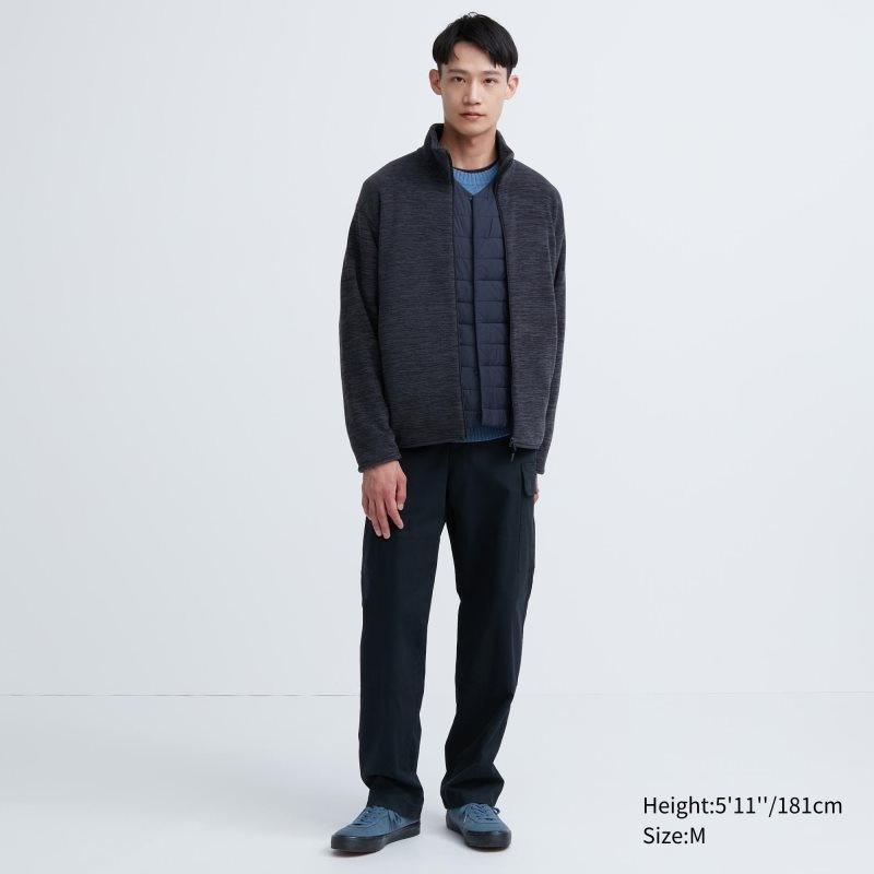 Uniqlo Fleece Full-zip Long Sleeve Jassen Heren Blauw | 1757658