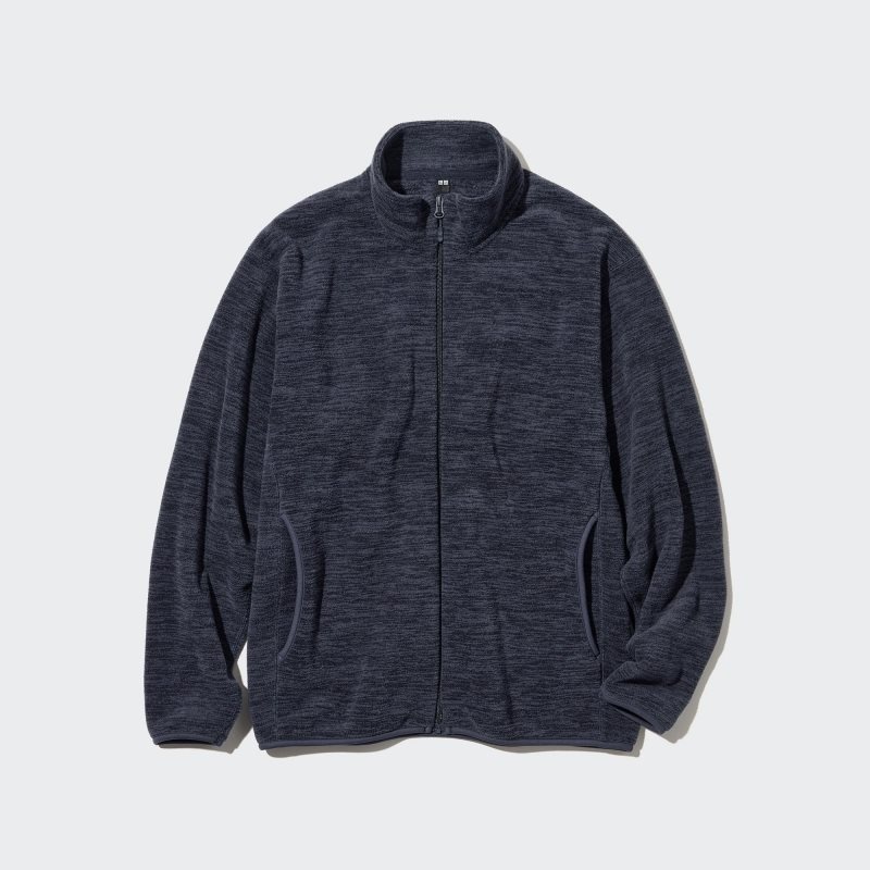 Uniqlo Fleece Full-zip Long Sleeve Jassen Heren Blauw | 1757658