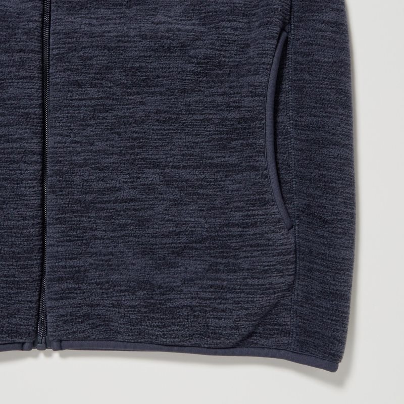 Uniqlo Fleece Full-zip Long Sleeve Jassen Heren Blauw | 1757658