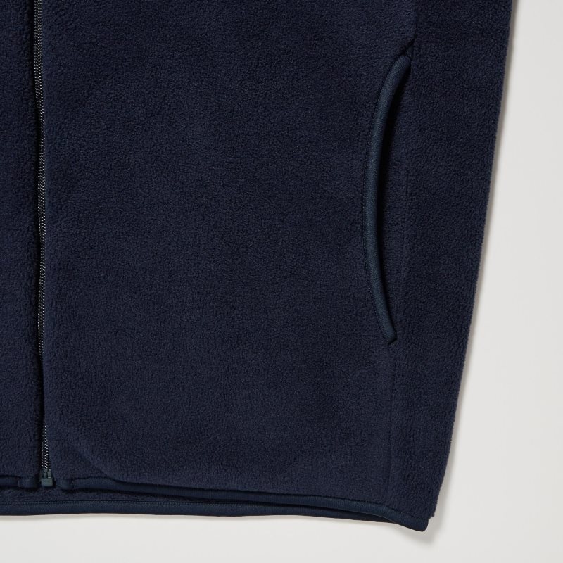 Uniqlo Fleece Long-sleeve Full-zip Jassen Heren Olijfgroen | 8067956