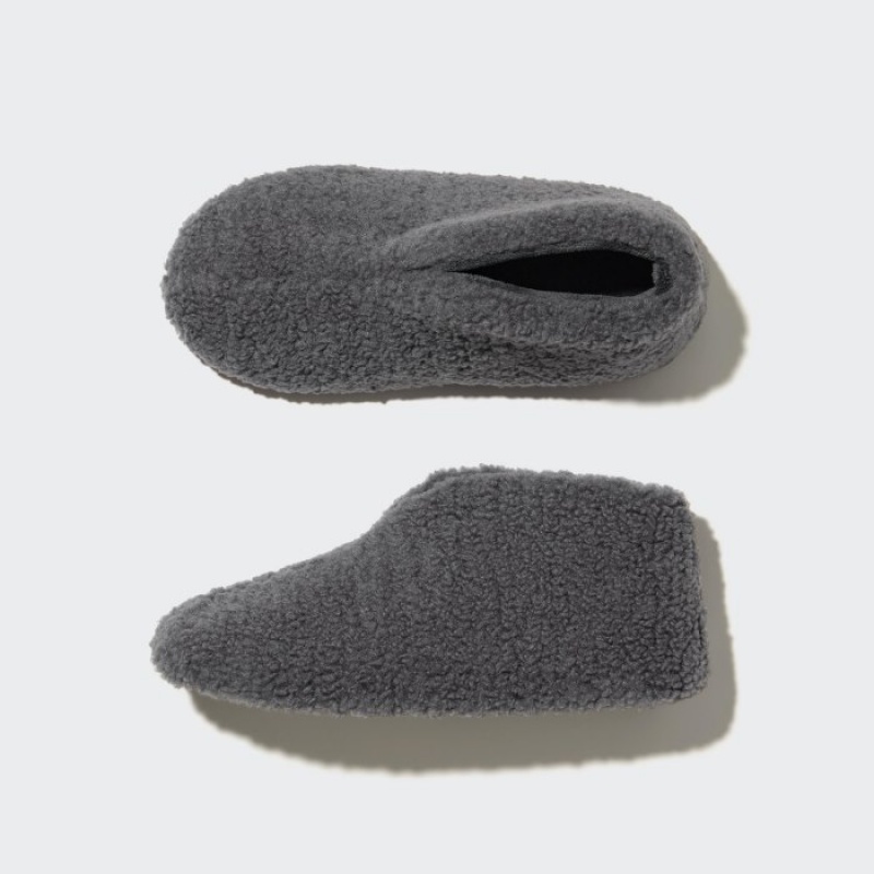 Uniqlo Fleece Room Shoes Faux Shearling Fleece Pantoffels Dames Grijs | 652923