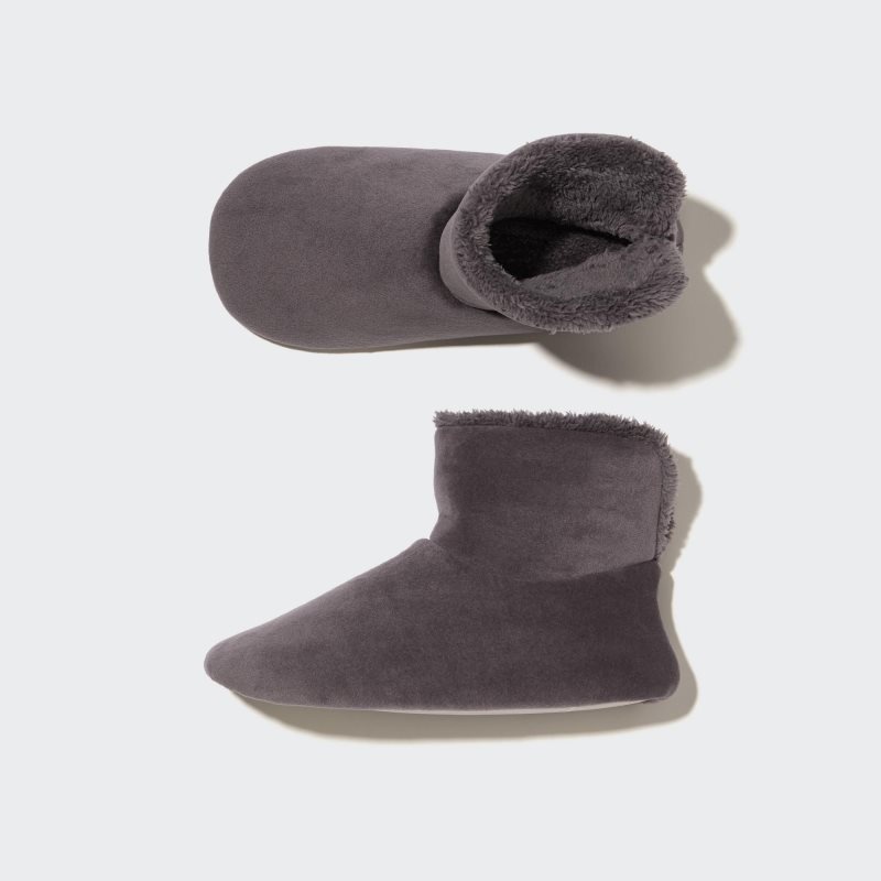 Uniqlo Fleece Room Velour Pantoffels Heren Bruin | 4577989