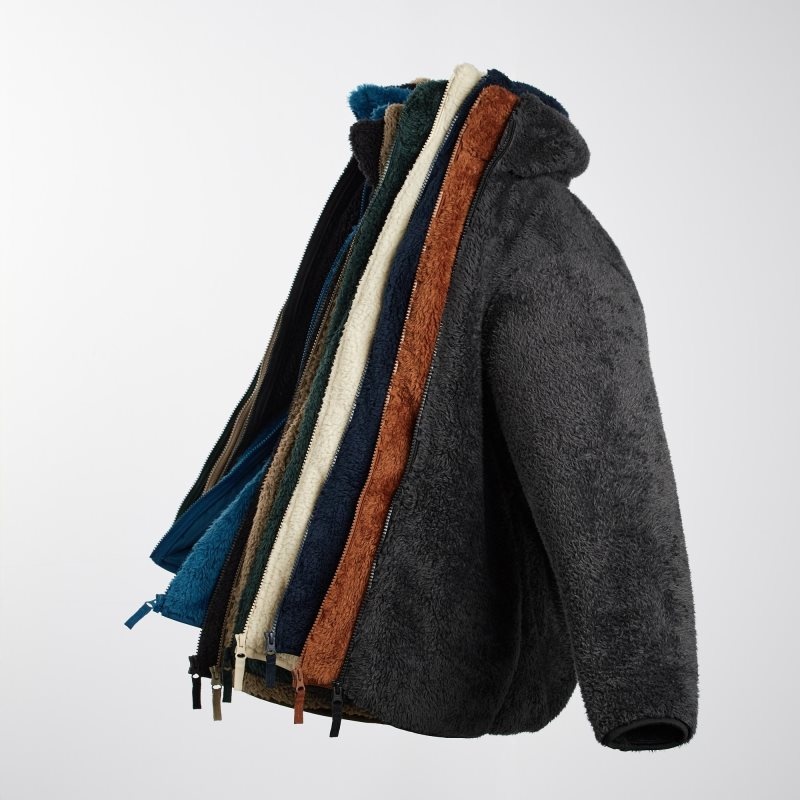 Uniqlo Fluffy Yarn Fleece Full-Zip Jassen Heren Bruin | 6982578