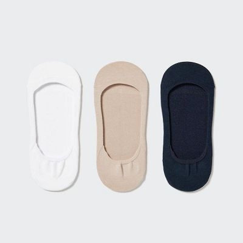 Uniqlo Footsies 3 Pack (Low Cut) Sokken Dames Wit | 4591720