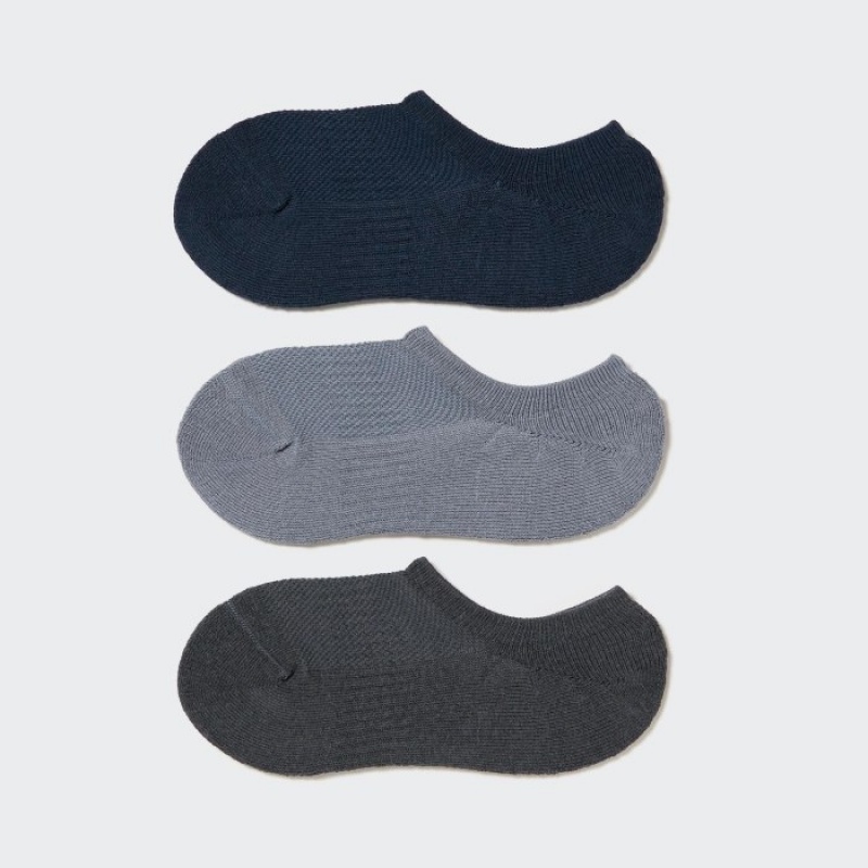 Uniqlo Footsies 3 Pack Sports Sokken Dames Donkerblauw | 2842391