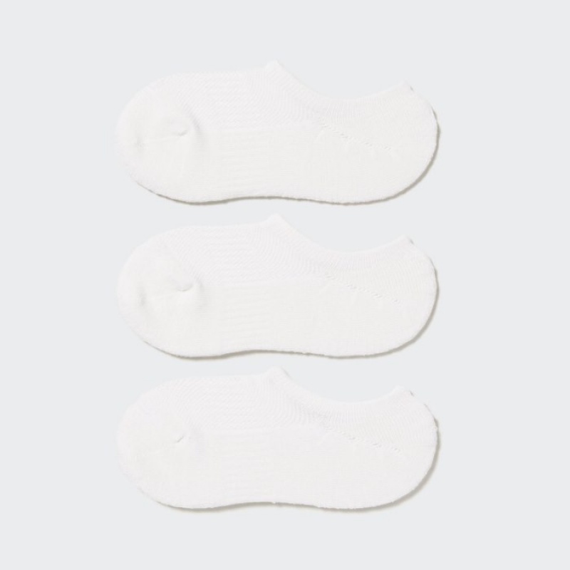Uniqlo Footsies 3 Pack Sports Sokken Dames Wit | 4717957