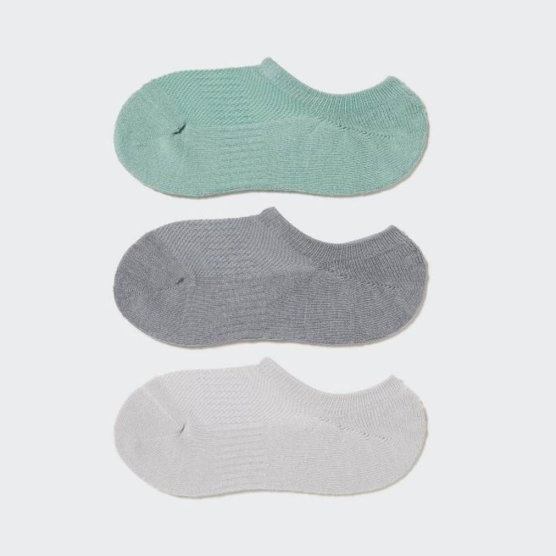 Uniqlo Footsies 3 Pack Sports Sokken Dames Groen | 1763432