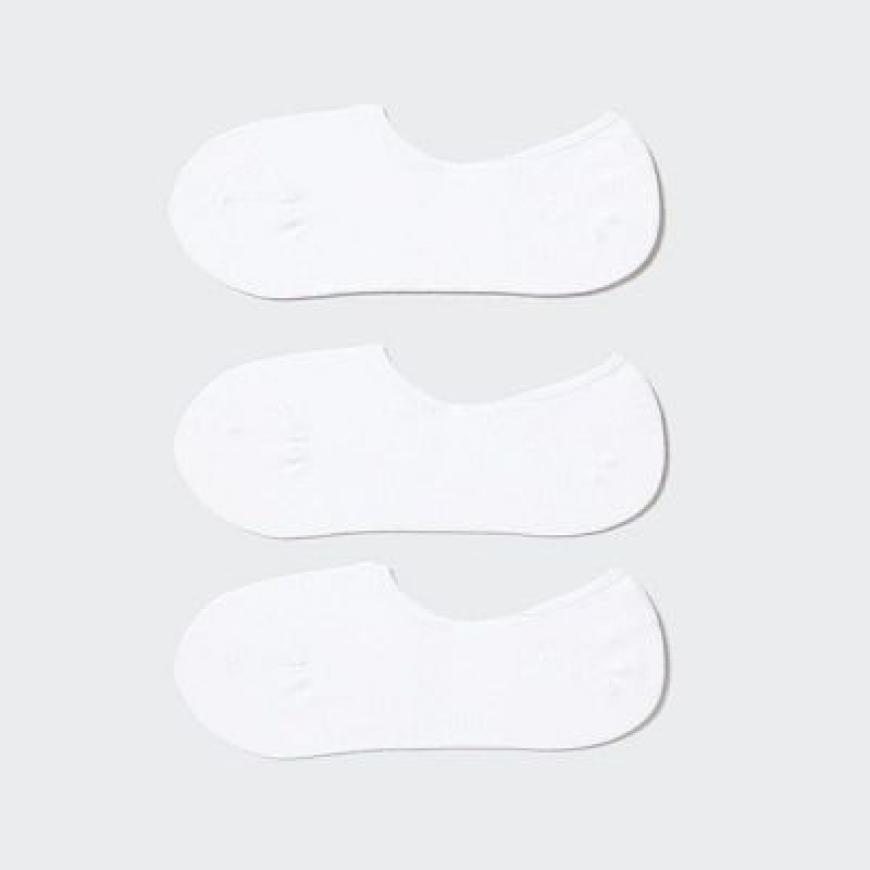 Uniqlo Footsies (3 Pairs) Sokken Dames Wit | 8008243