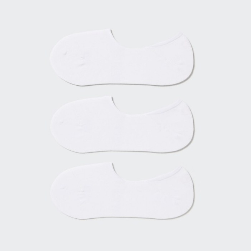 Uniqlo Footsies (3 Pairs) Sokken Dames Wit | 1016318