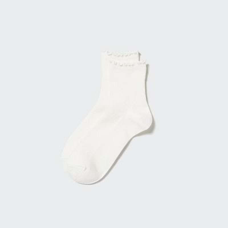 Uniqlo HEATTECH Crew Mellow Sokken Dames Wit | 5376184