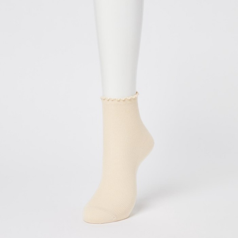 Uniqlo HEATTECH Crew Mellow Sokken Dames Wit | 1687474