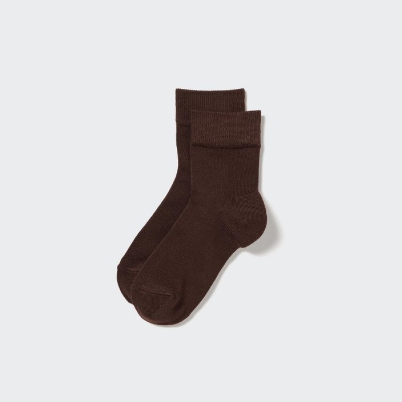 Uniqlo HEATTECH Crew Relax Sokken Dames Bruin | 7723412