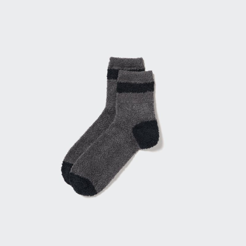Uniqlo HEATTECH Fluffy-Lined Half Sokken Heren Grijs | 4302678