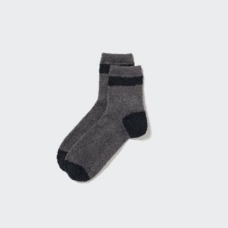 Uniqlo HEATTECH Fluffy-Lined Half Sokken Dames Grijs | 4418446